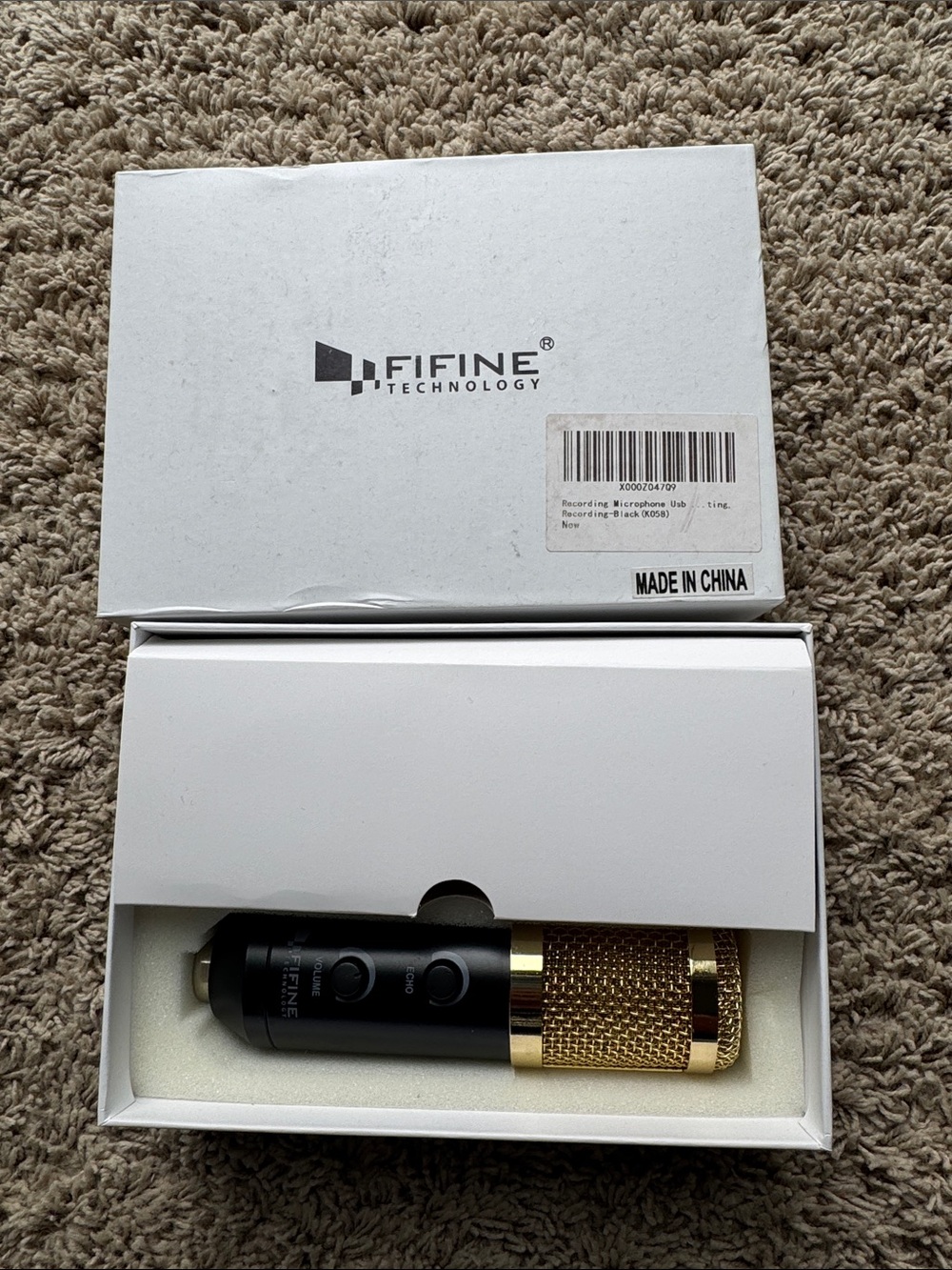 Gold & Black USB Condenser Microphone - Professional Recording